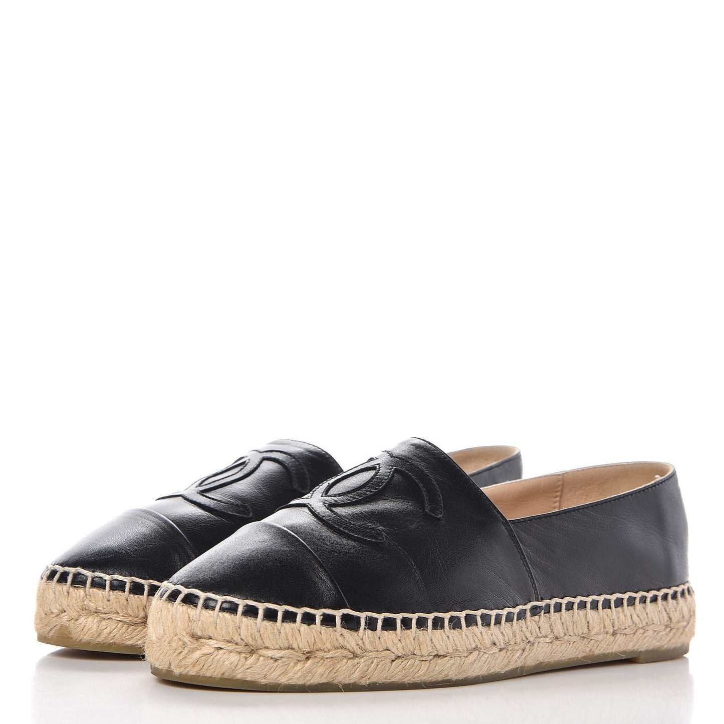 Lambskin CC Espadrilles 36 Black