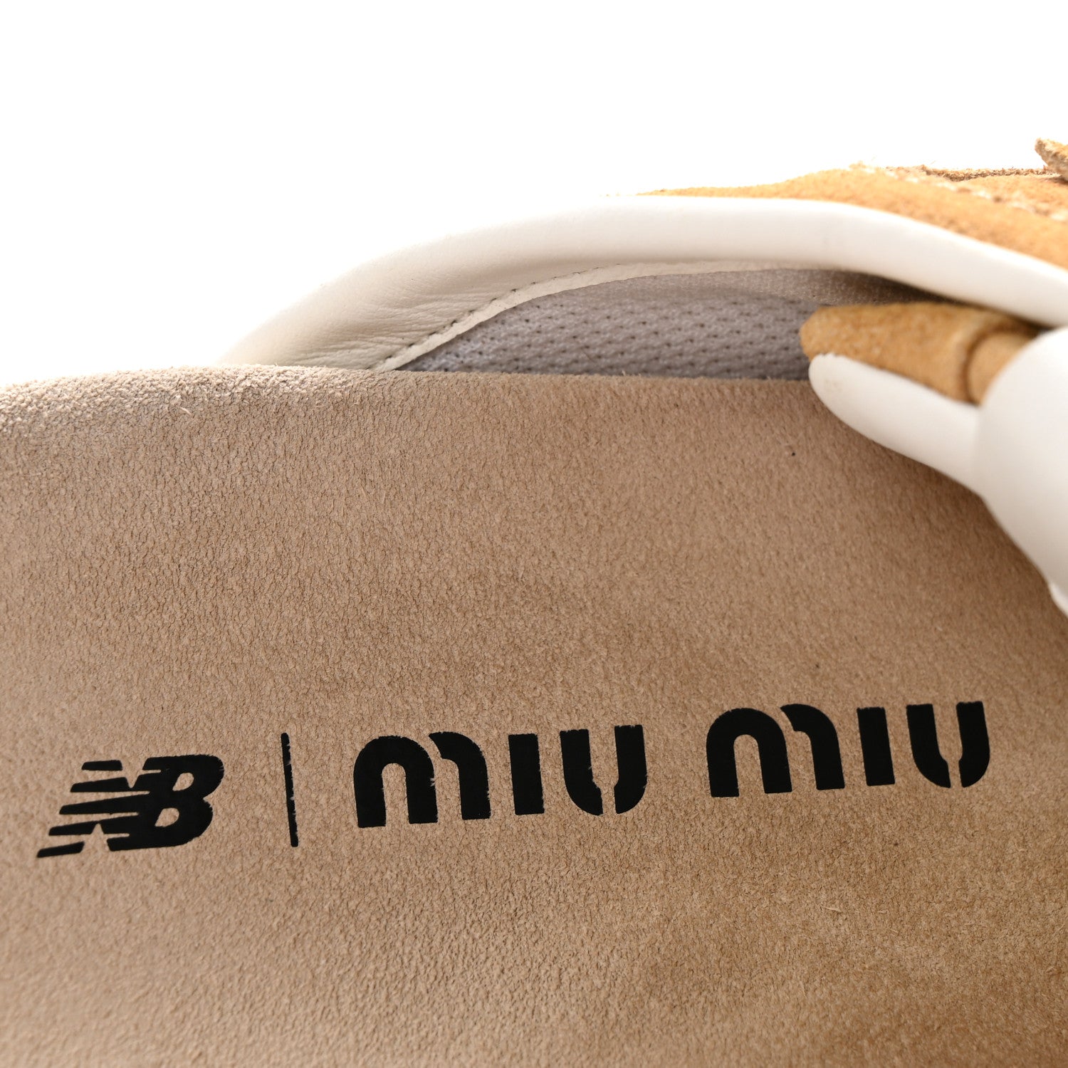 Miu Miu X NEW BALANCE Faded Suede Calfskin 530 SL Slip-On Mules 39 Ecru 8 of 9