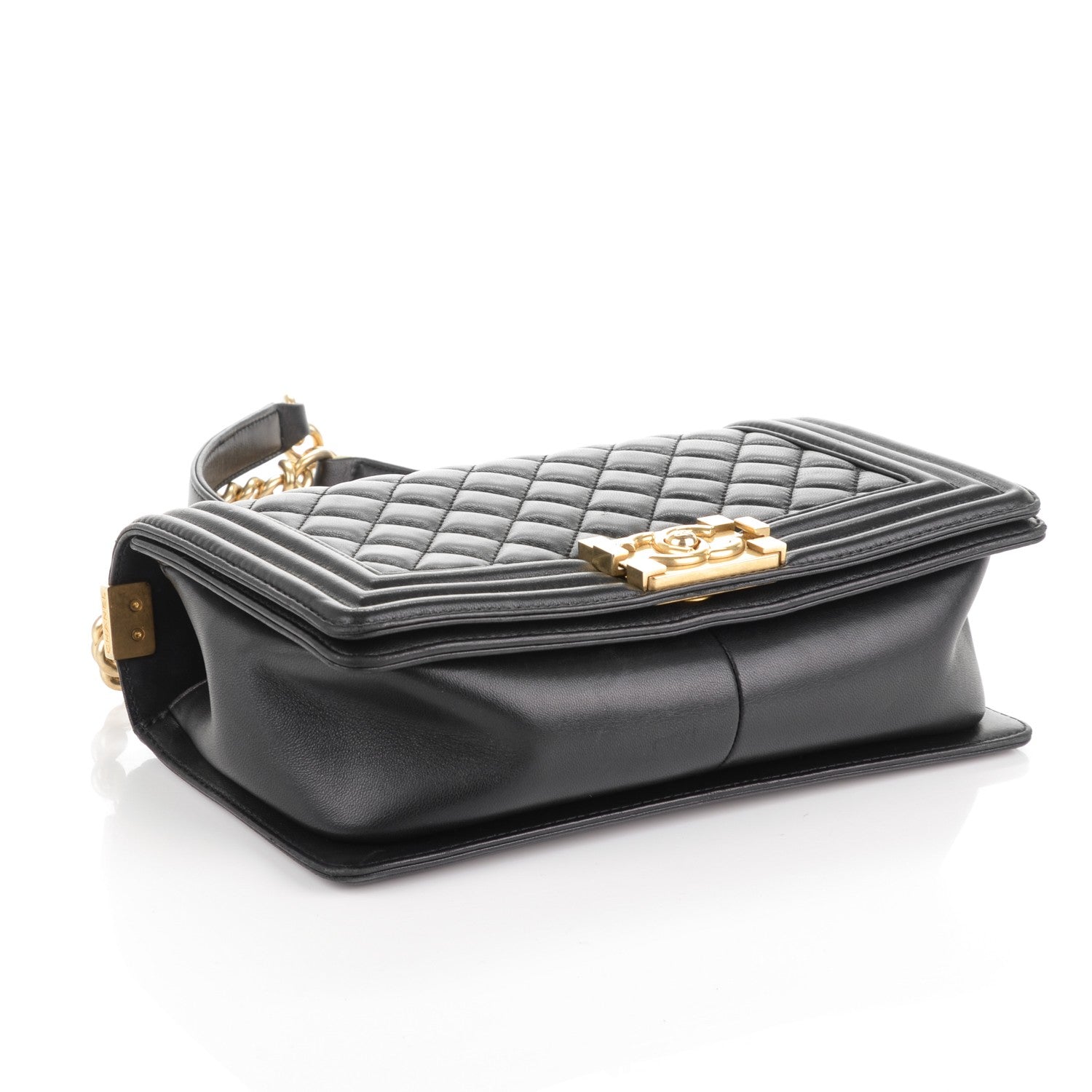 Chanel Lambskin Quilted Medium Boy Flap Black 4 of 7