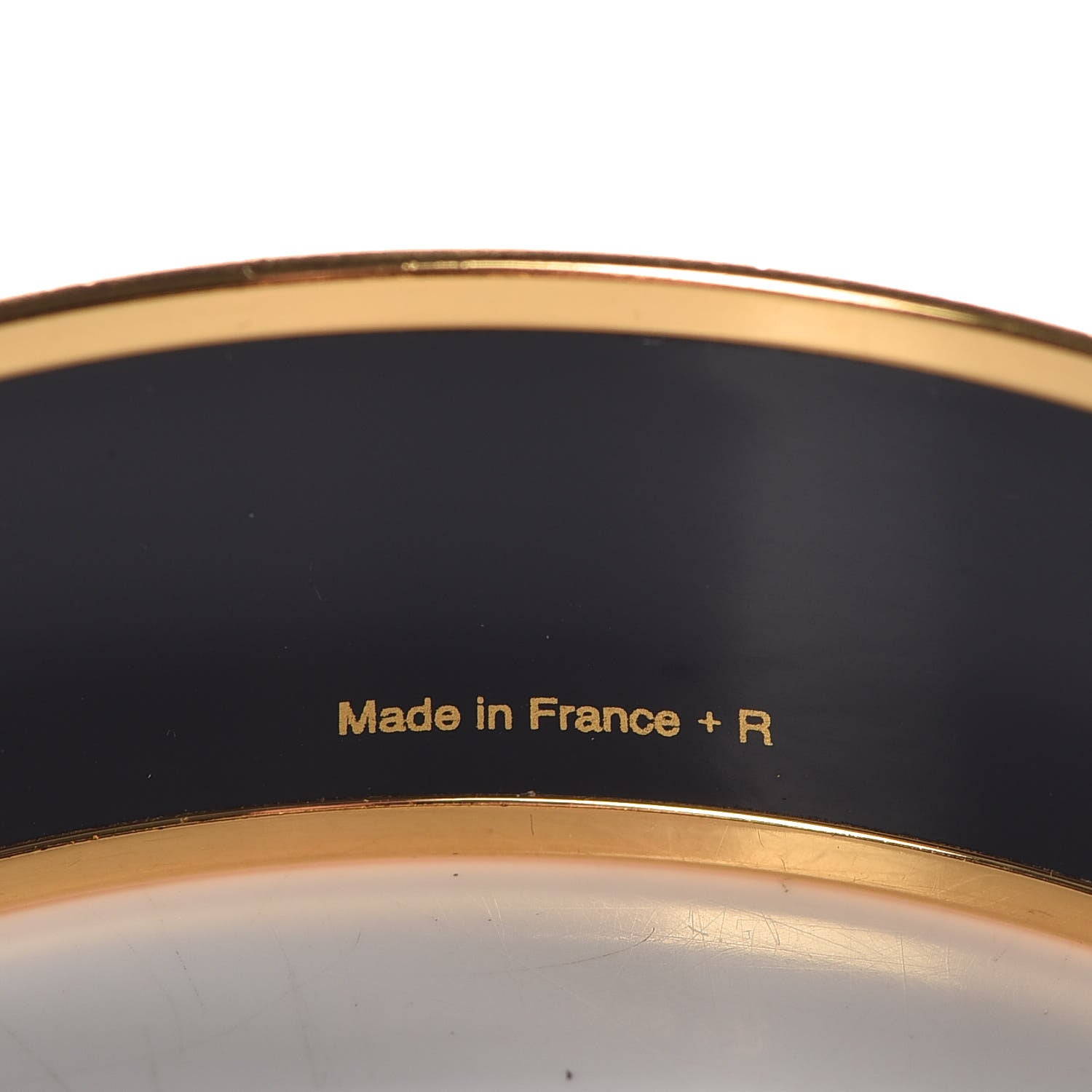 Hermes Enamel Printed Wide Balcons du Guadalquivir Bracelet 65 Gold 5 of 5