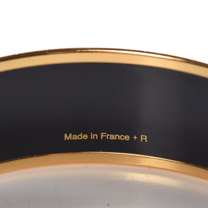 Hermes Enamel Printed Wide Balcons du Guadalquivir Bracelet 65 Gold 5 of 5