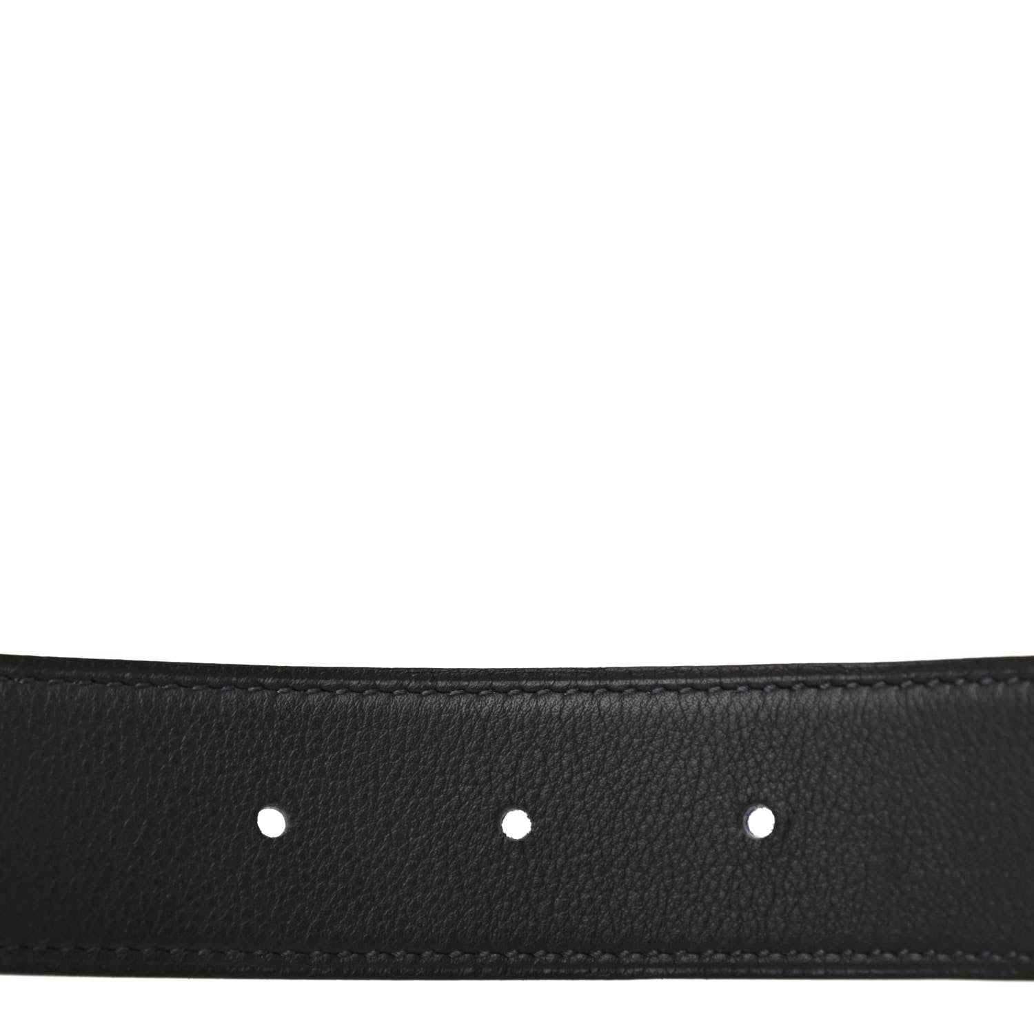 Hermes Swift Epsom 32mm Belt Strap 85 Black Bleu Electrique 5 of 6