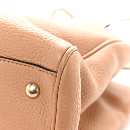 Gucci Pebbled Calfskin Medium Bamboo Shopper Tote Camelia 13 of 16