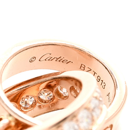 Cartier 18K Pink Gold Diamond Interlocking LOVE Necklace 4 of 4