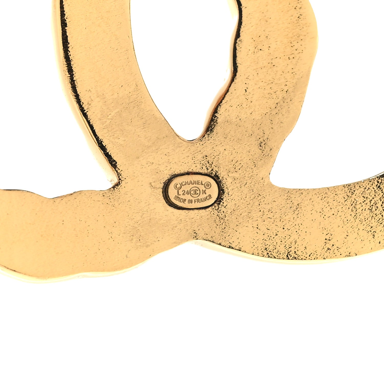 Chanel Metal CC Quilted Rope Brooch Light Gold 3 of 4