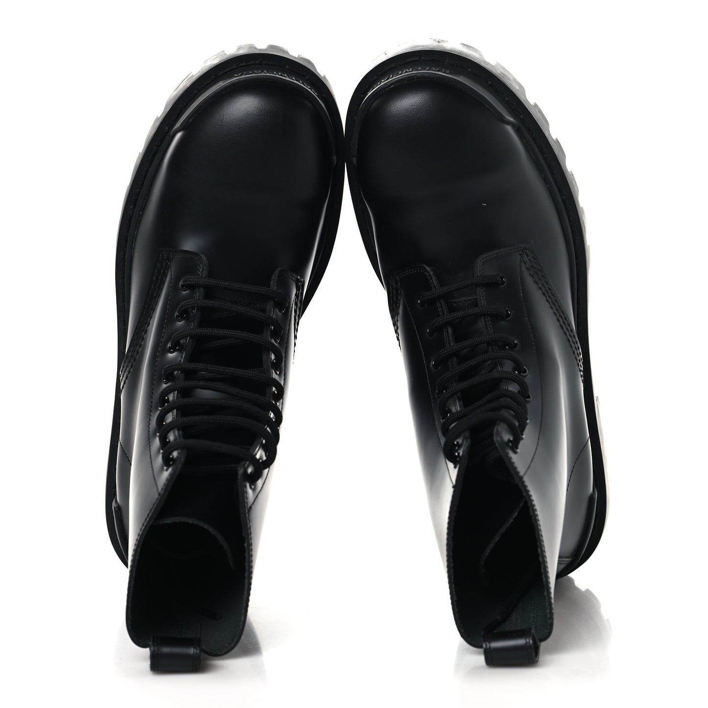 Calfskin Womens Strike 20mm Lace Up Boots 38 Black