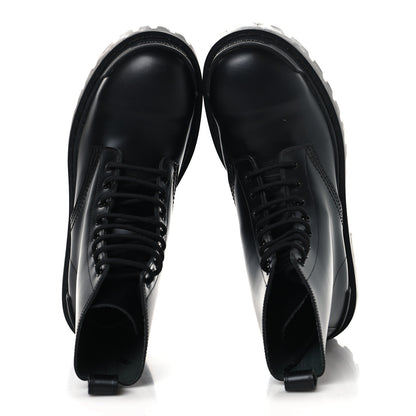 Balenciaga Calfskin Womens Strike 20mm Lace Up Boots 38 Black 2 of 9