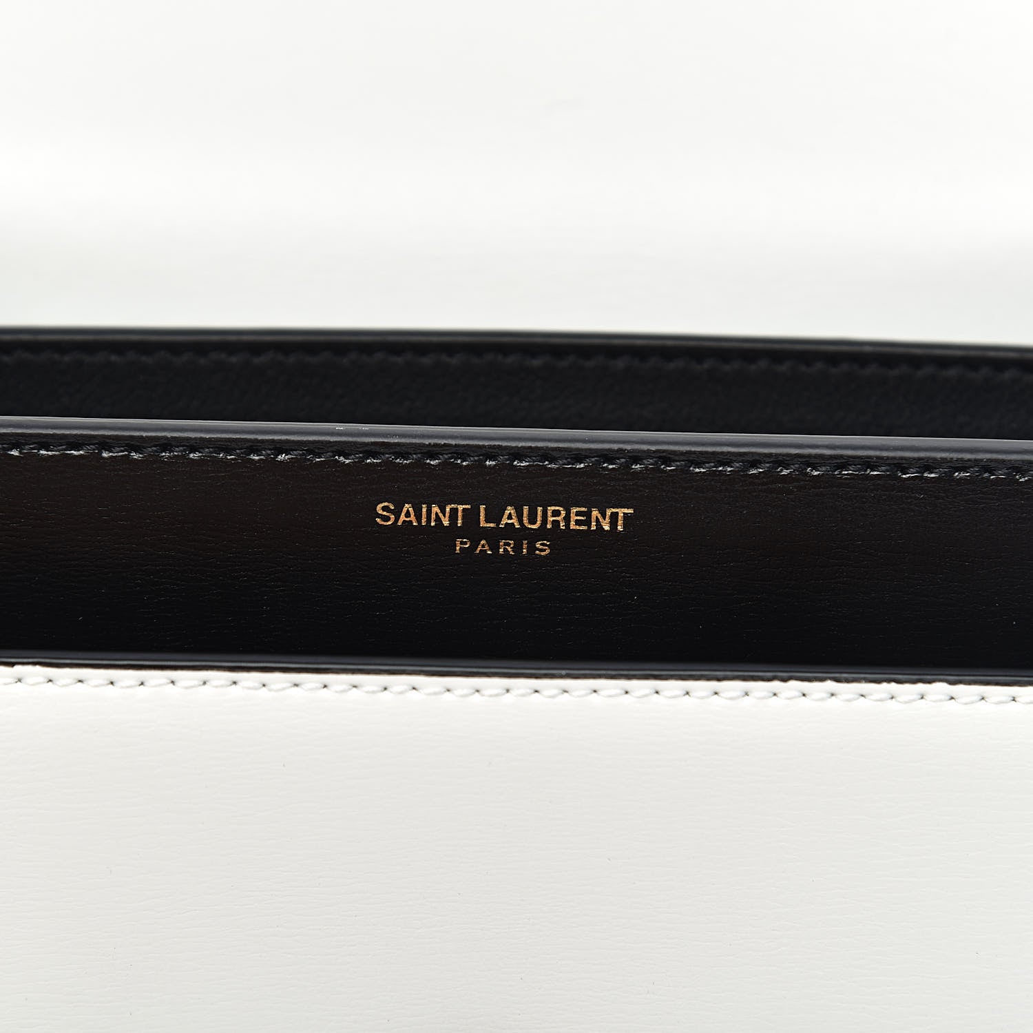 Saint Laurent Calfskin Bi-Color Medium Monogram Sunset Black Pearl White 8 of 13