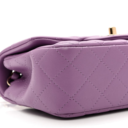 Chanel Lambskin Quilted Mini Rectangular Flap Purple 7 of 8