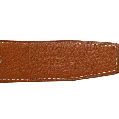 Hermes Box Togo 32mm H Belt 105 42 Black Gold 5 of 9