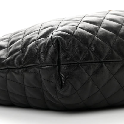 Saint Laurent Lambskin Quilted Maxi Icare Shopping Tote Black 10 of 12