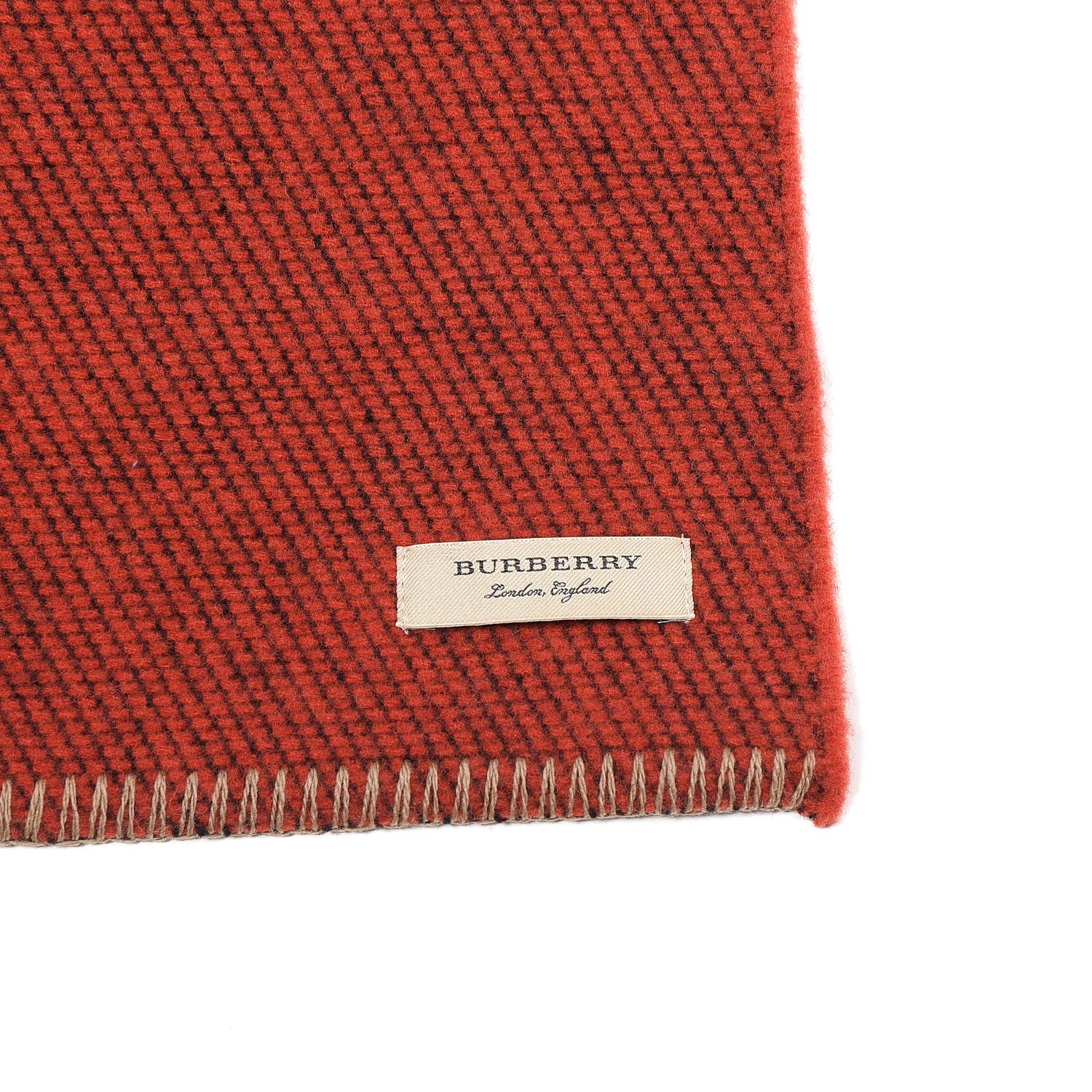 Burberry Wool Cashmere House Check Color Block Scarf Saffron 3 of 4