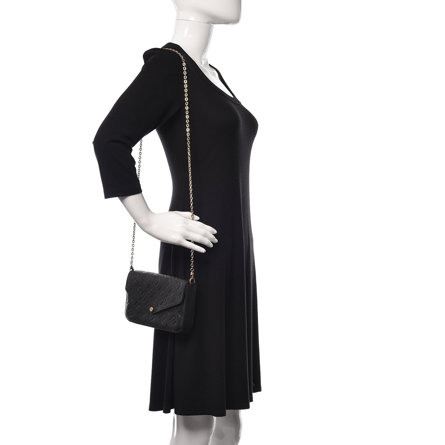 Empreinte Pochette Felicie Chain Wallet Black