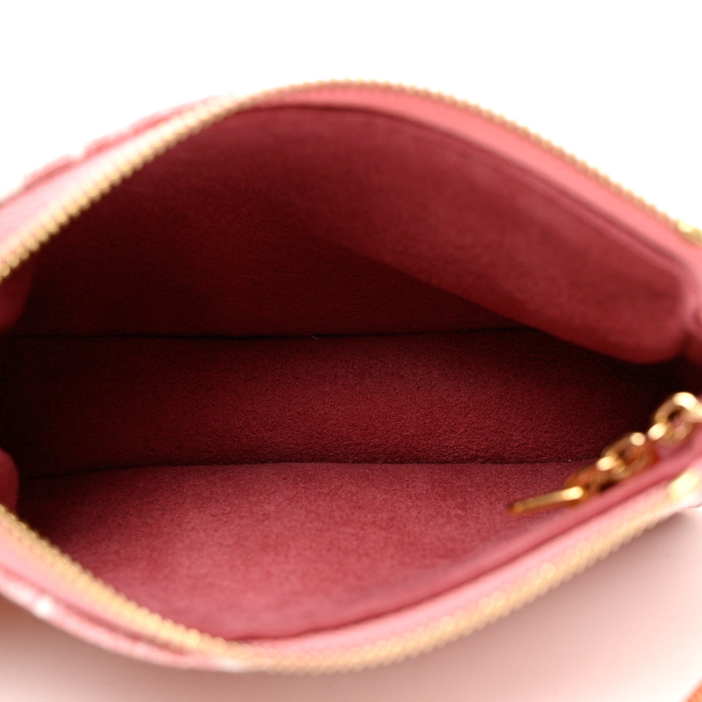 Denim Jacquard Monogram Micro Pochette Accessories Rose