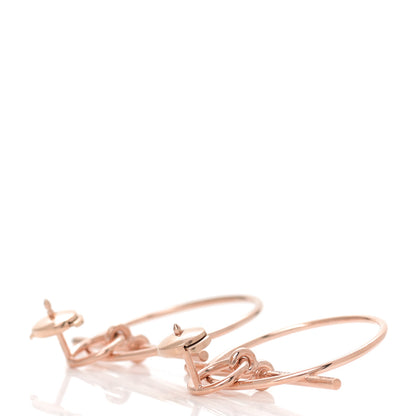 Hermes 18K Rose Gold PM Loop Earrings 4 of 5