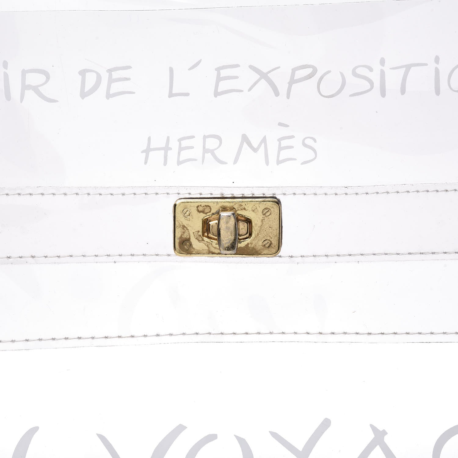 Hermes Vinyl Souvenir De L'Exposition Kelly Transparent 7 of 7