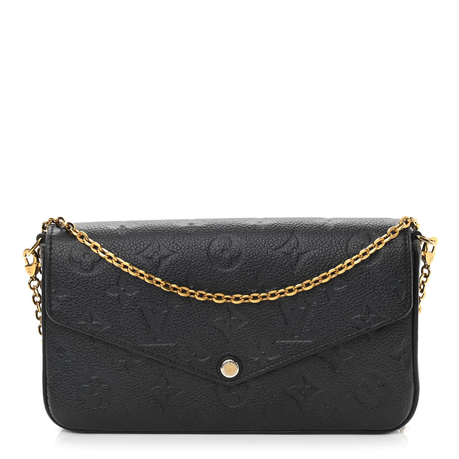 Louis Vuitton Empreinte Pochette Felicie Chain Wallet Black 3 of 13