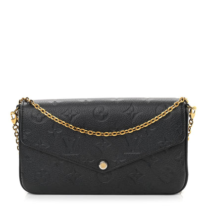 Louis Vuitton Empreinte Pochette Felicie Chain Wallet Black 3 of 13