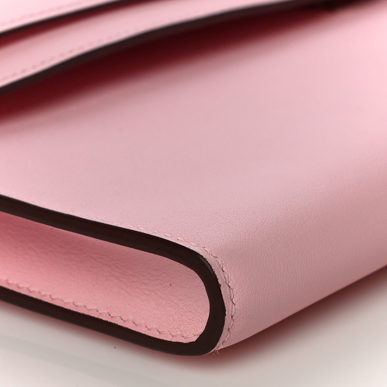 Hermes Swift Kelly Cut Clutch Pochette Rose Sakura 8 of 9