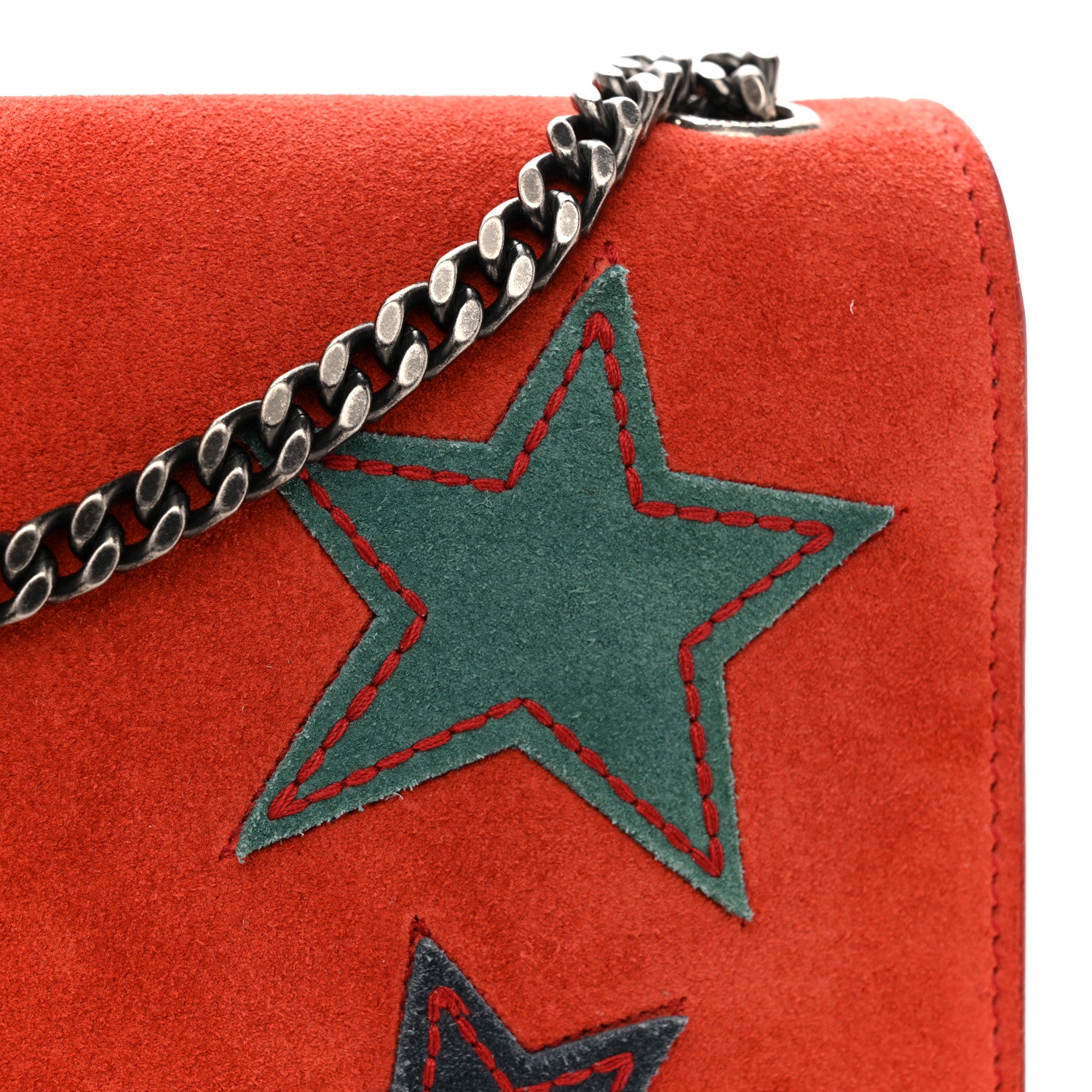 Saint Laurent Suede Star Medium Classic Monogram Kate Satchel Berry Red 12 of 15