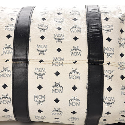 MCM Visetos Weekender Duffle Bag White 30 of 33