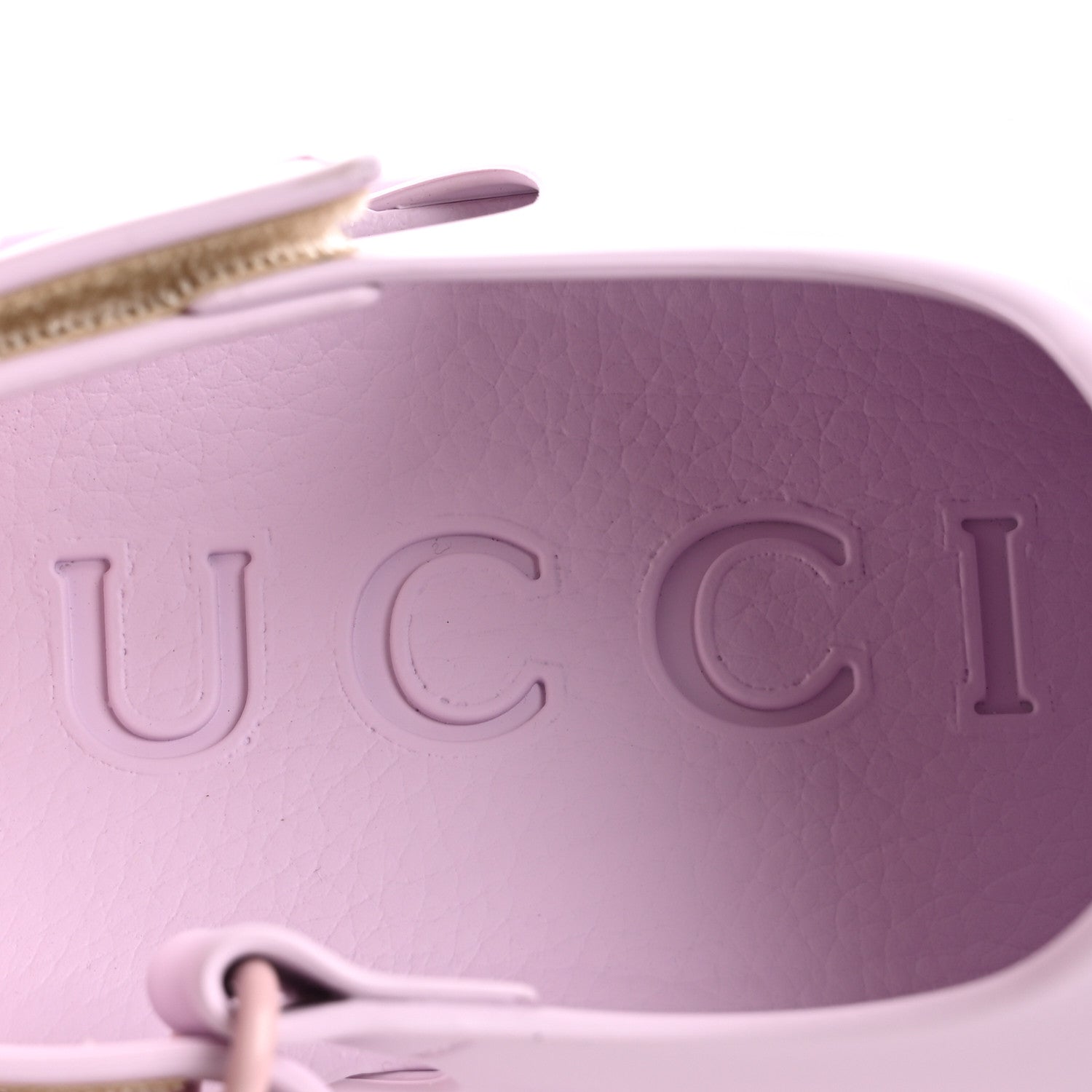 Gucci Soft Rubber Horsebit Touch Womens Strapped Sandals 37 Talc Pink 7 of 8