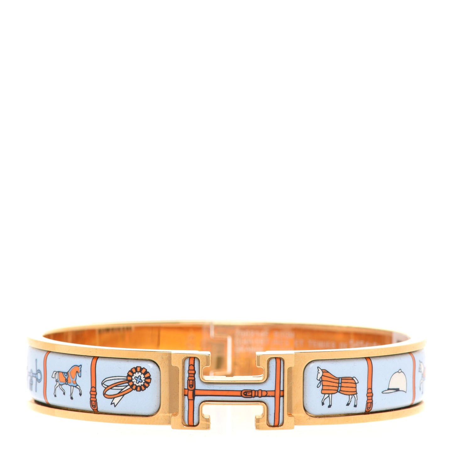 Enamel Printed Narrow Couvertures et Tenues de Jour GM Orange Blue