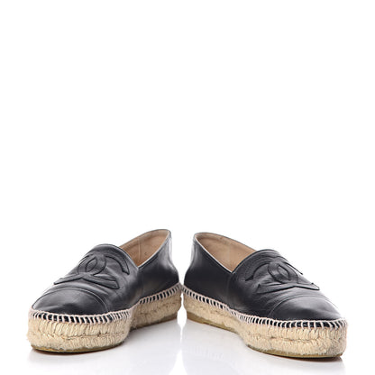 Chanel Lambskin CC Espadrilles 36 Black 5 of 14