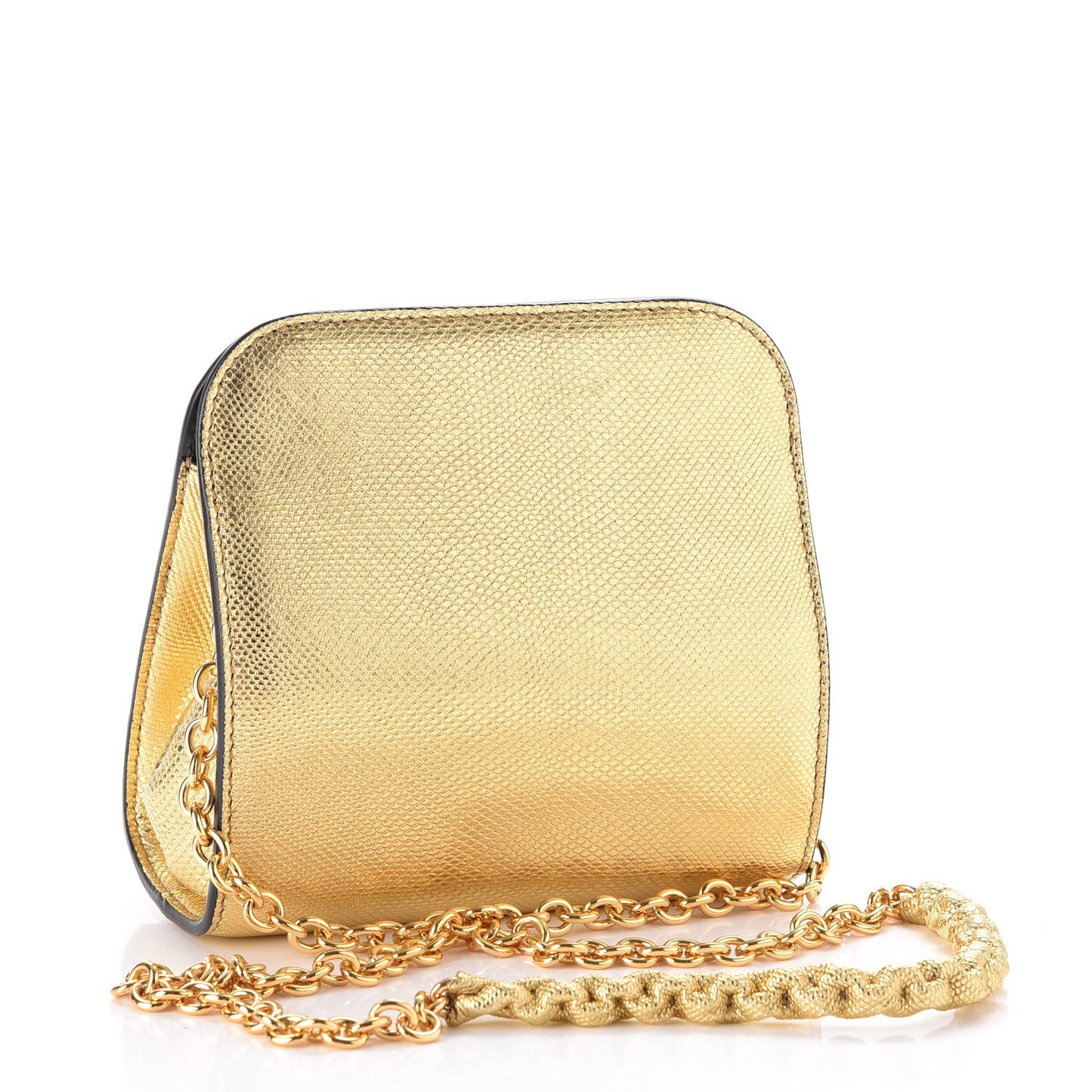 Snakeskin Small Cosmo T Lock Shoulder Bag Gold