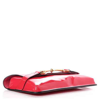 Gucci Patent Large Bright Bit Clutch Shocking Pink 4 of 8