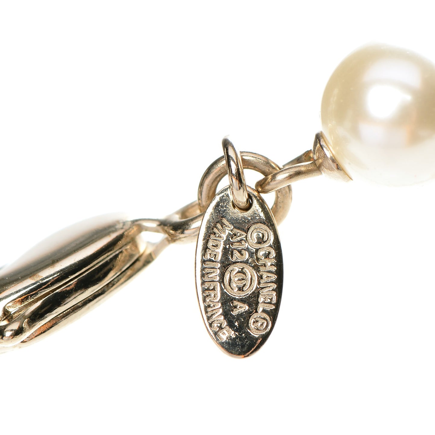 Pearl Camellia CC Short Necklace Gold