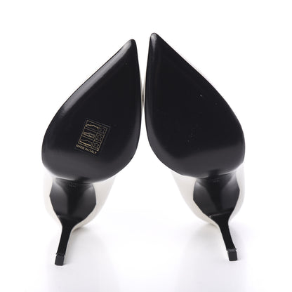 Saint Laurent Calfskin Classic Pumps Paris 105 35 White 5 of 8
