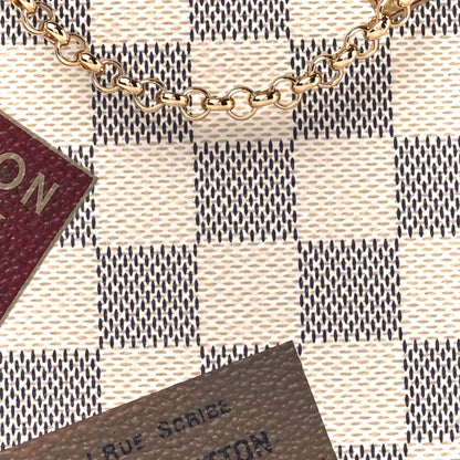 Louis Vuitton Damier Azur Trunks Labels Pochette Milla MM 8 of 15