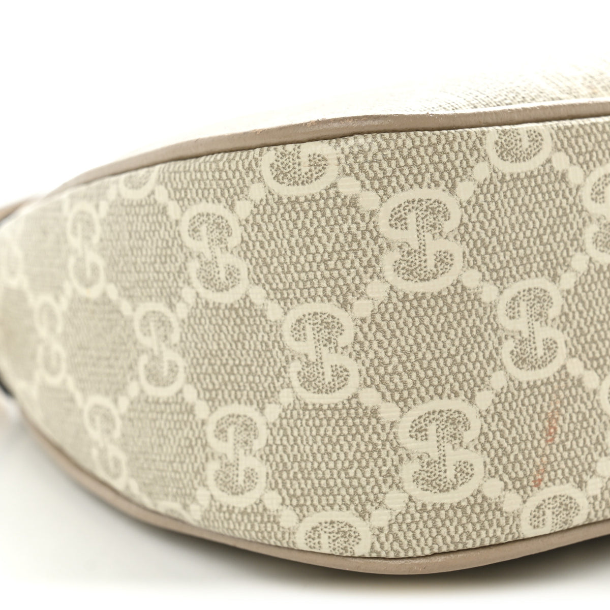 GG Supreme Monogram Textured Dollar Calfskin Small Ophidia Hobo Beige Mystic White Oatmeal