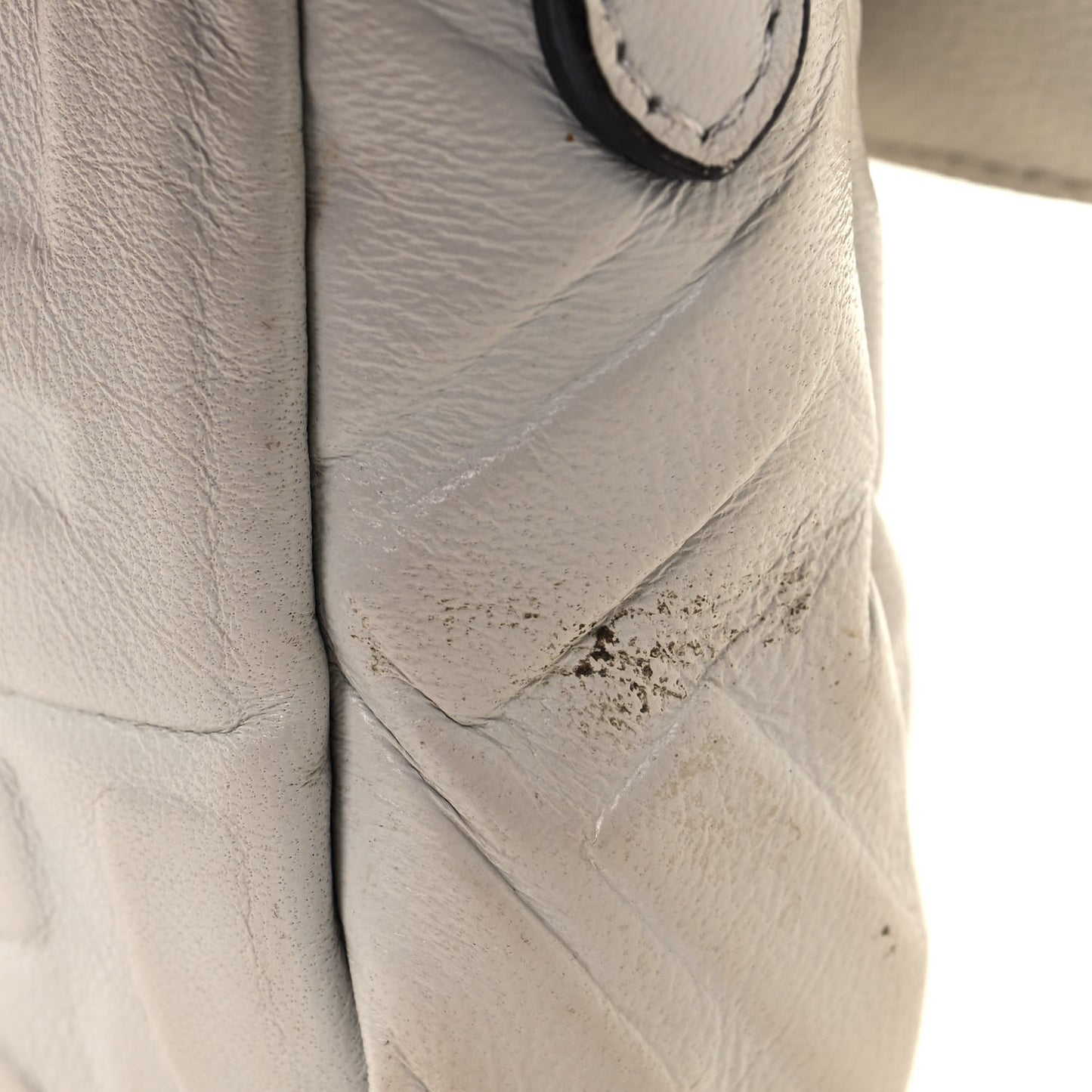 Nappa FF 1974 Embossed Mini Baguette White
