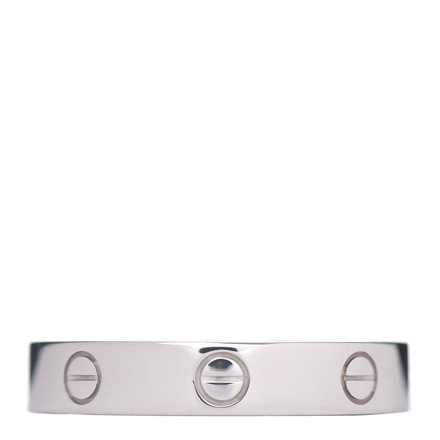 Cartier 18K White Gold 3.5mm LOVE Wedding Band Ring 58 8.25 3 of 4