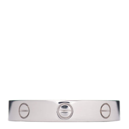 Cartier 18K White Gold 3.5mm LOVE Wedding Band Ring 58 8.25 3 of 4