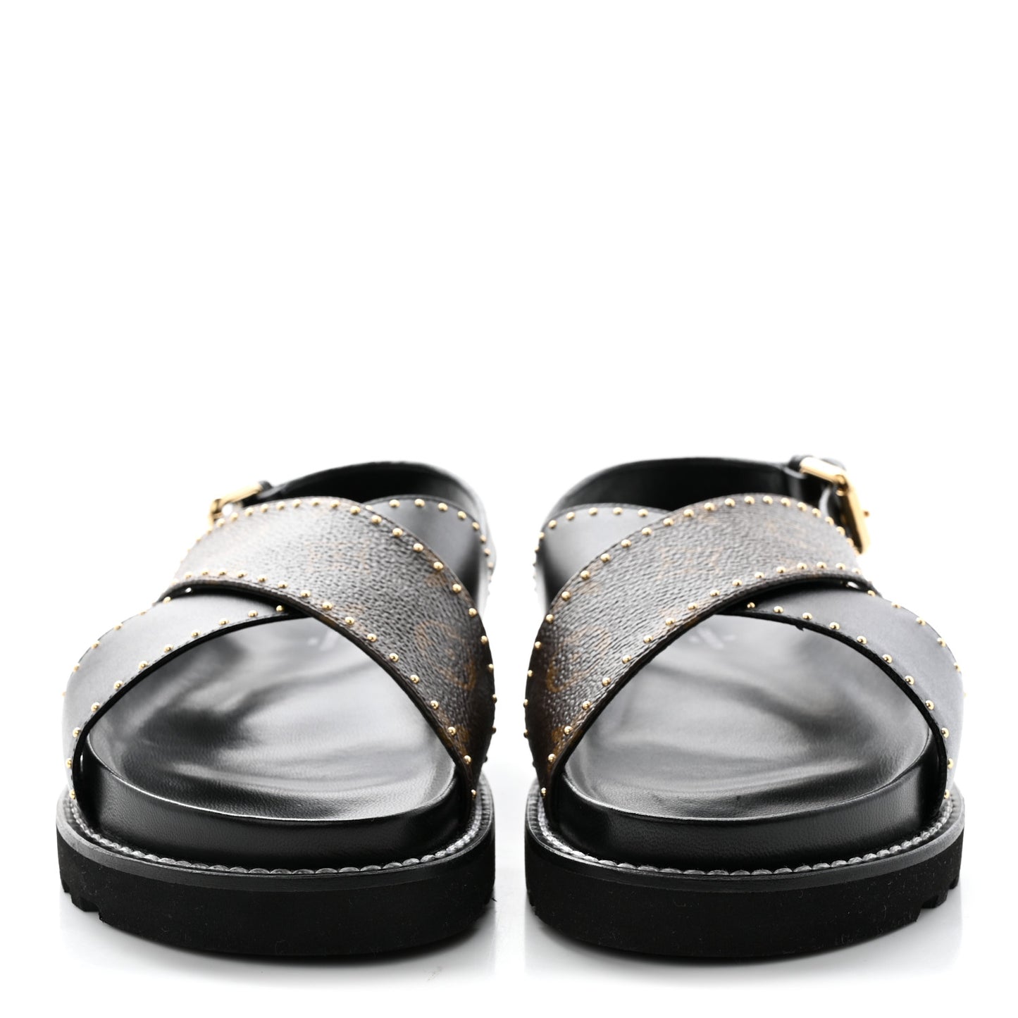 Monogram Paseo Flat Comfort Sandals 38 Black