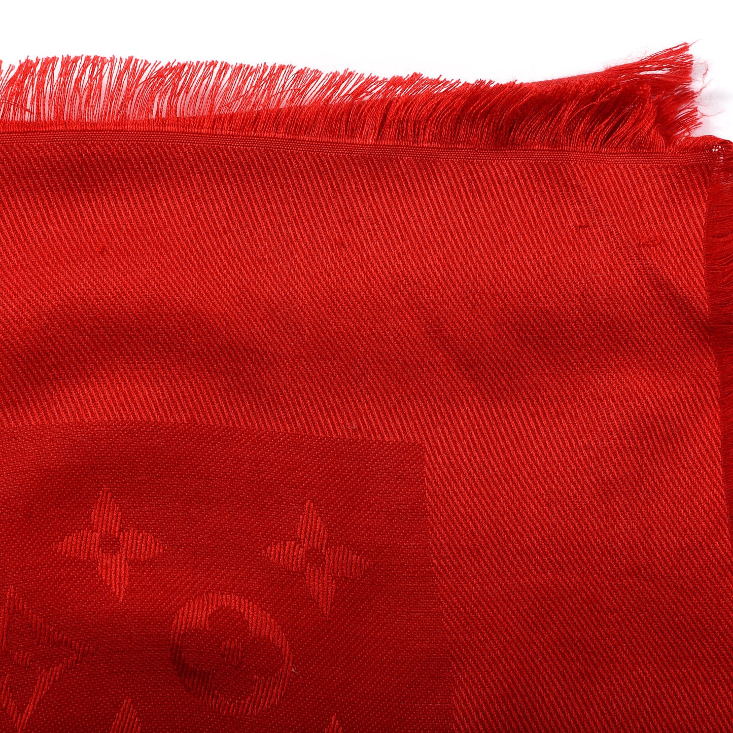 Silk Wool Monogram Shawl Pomme D'Amour