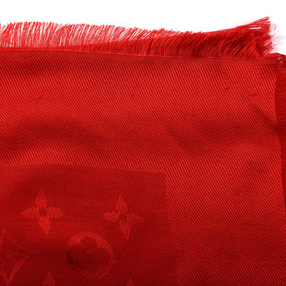 Louis Vuitton Silk Wool Monogram Shawl Pomme D'Amour 7 of 7