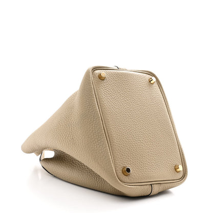 Hermes Taurillon Clemence Picotin Lock 18 PM Beige Marfa 4 of 11