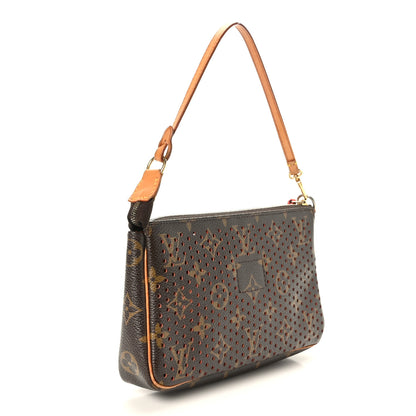 Louis Vuitton Monogram Perforated Pochette Accessories Bag Orange 3 of 8