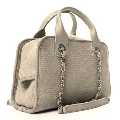 Chanel Canvas Deauville Small Bowling Bag Grey 3 of 10