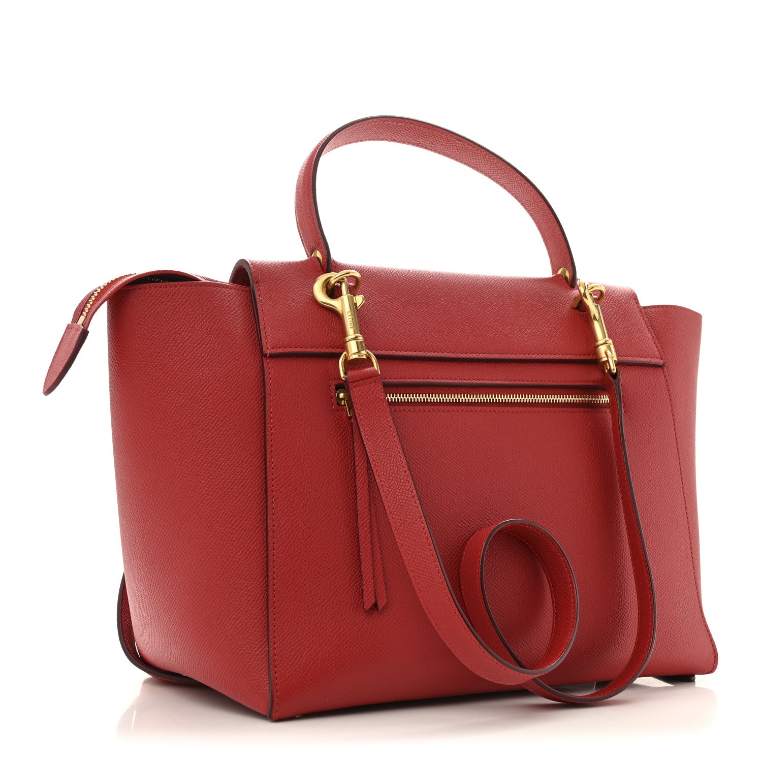 Celine Grained Calfskin Mini Belt Bag Coquelicot 3 of 14