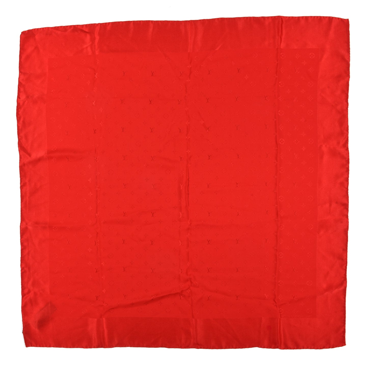 Silk Monogram Scarf Rouge