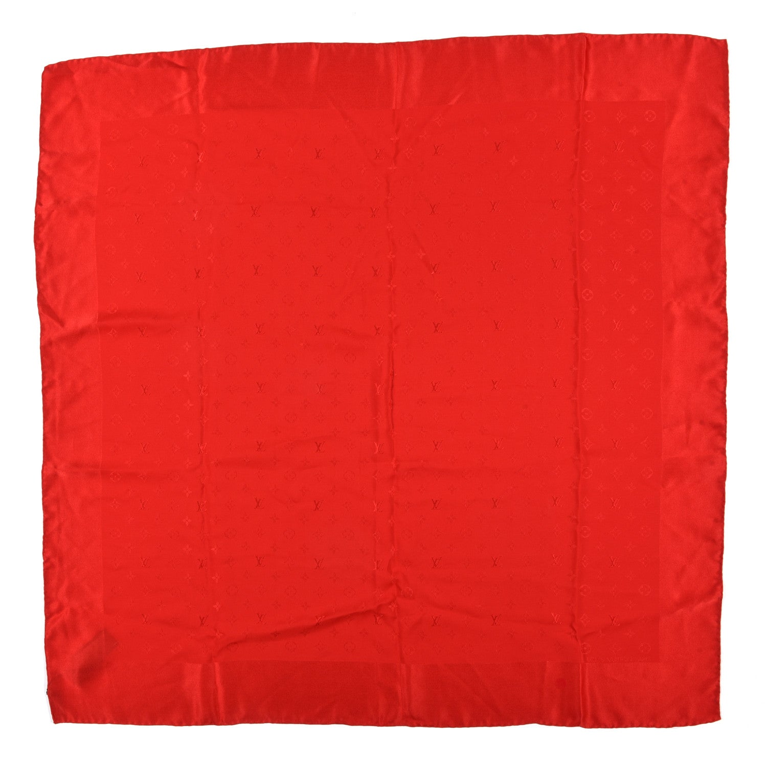 Louis Vuitton Silk Monogram Scarf Rouge 1 of 4