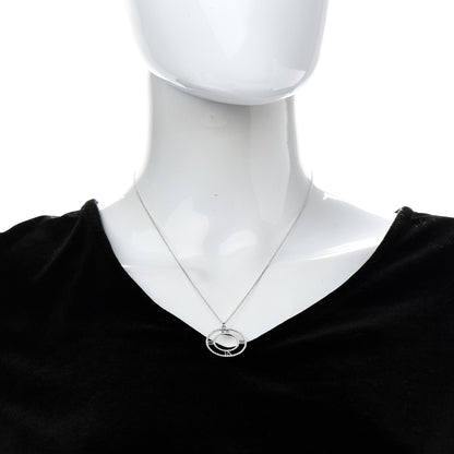 Tiffany 18K White Gold Diamond Medium Atlas Open Pave Pendant Necklace 2 of 7