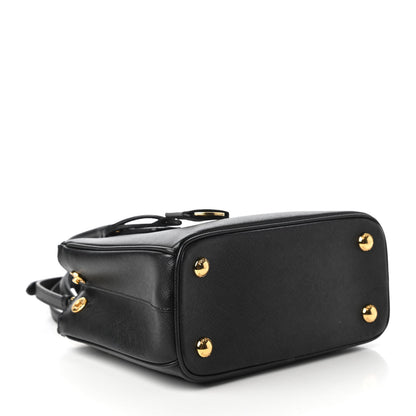 Prada Saffiano Lux Mini Galleria Double Zip Tote Black 4 of 10