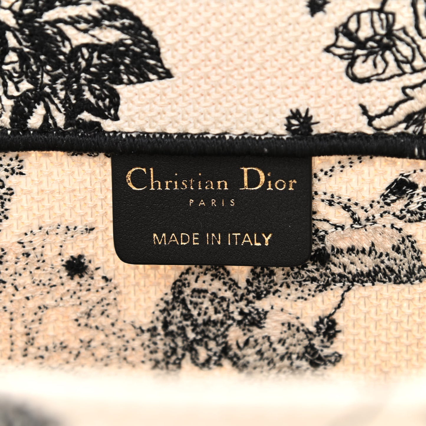 Canvas Zodiac Toile De Jouy Embroidered Medium Book Tote Latte