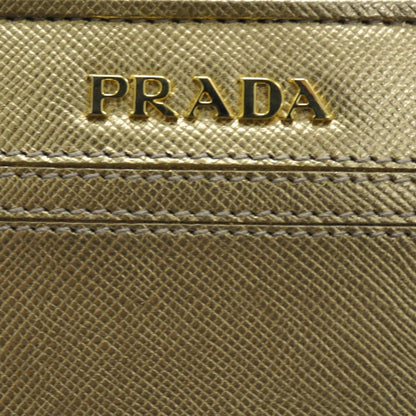 Prada Saffiano Zip Around Bow Wallet Platino 8 of 8